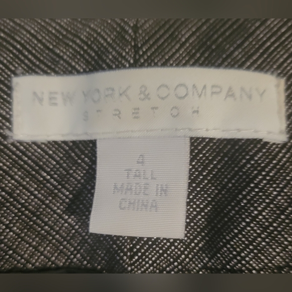 NY&Co Gunmetal Gray & Black Slacks - Picture 2 of 8